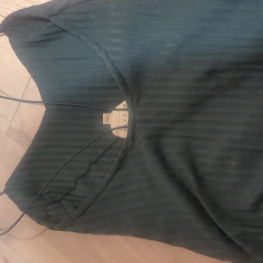 Sézane bodysuit ribbed green - Picture 4 of 4